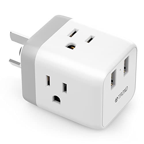 TROND US to Australia Power Plug Adapter with 2 USB Ports