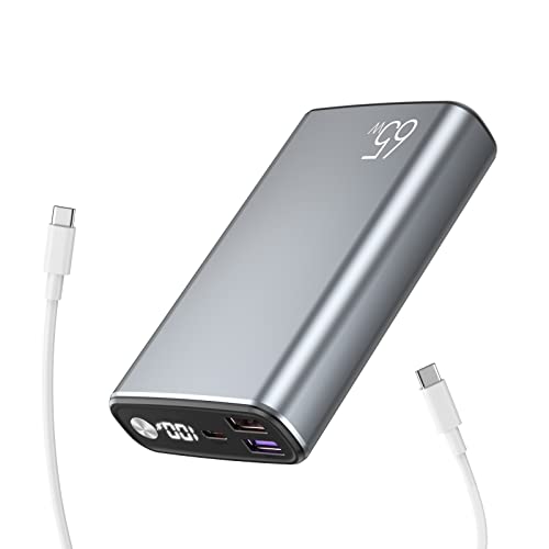 Portable Laptop Charger, 65W Power Bank USB C Fast Charging