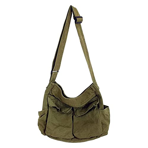 Large Hobo Crossbody Canvas Messenger Bag