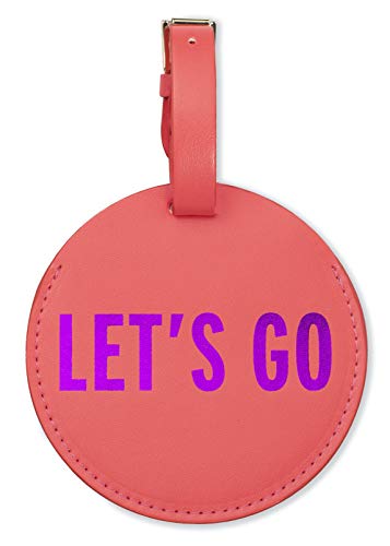 Kate Spade Round Vegan Leather Luggage Tag