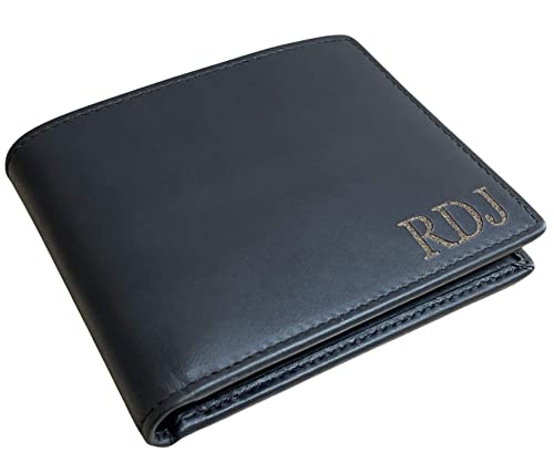CraftZen Men's Personalized Leather Bifold Wallet with RFID Blocking
