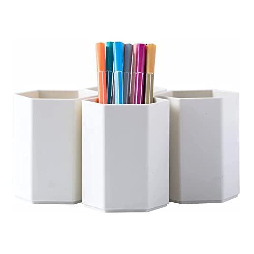 YOSCO Pencil Holder Desk Plastic Pen Cup