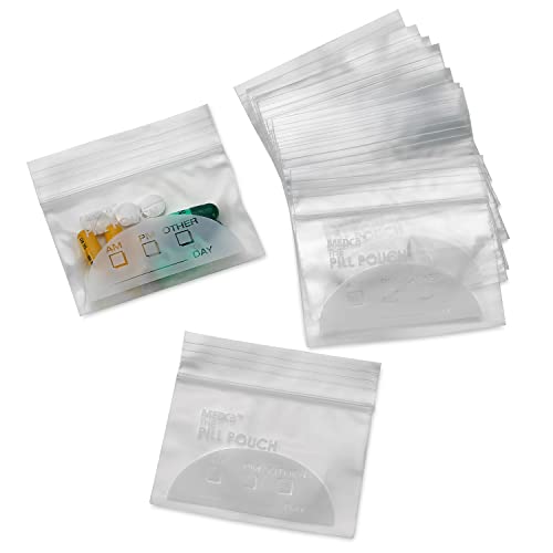 Reusable Pill Bag Pouch, 100-Pack