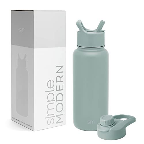 Stainless Steel Metal Thermos Bottles - Sea Glass Sage