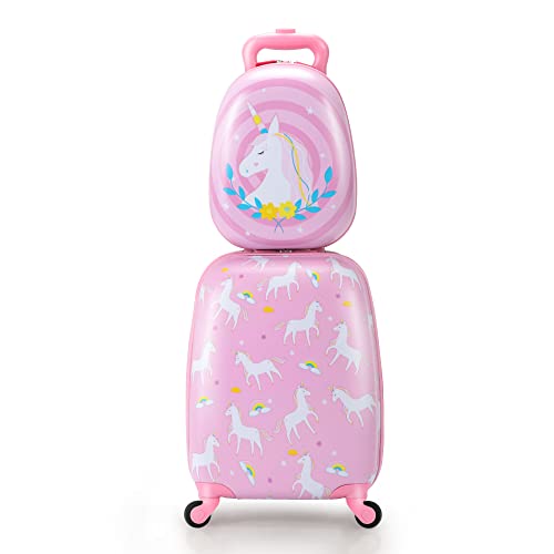VLIVE Kids Luggage Set with Unicorn Design