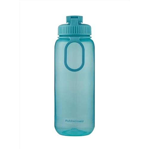 Rubbermaid Leak-Proof Sip Water Bottle, 24 oz, Aqua Waters
