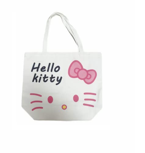 Reusable Pink Kitty's Tote Canvas Bag