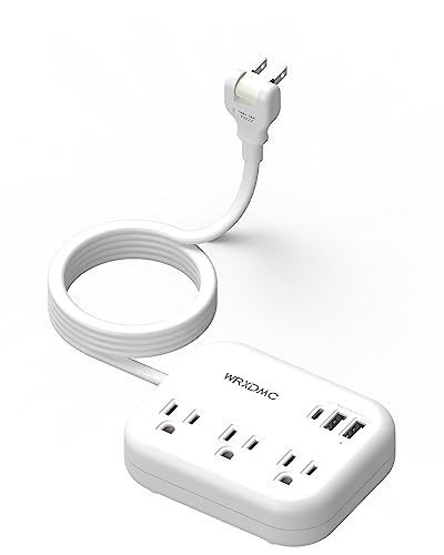 WRXDMC 2 Prong Power Strip: Compact and Versatile Travel Accessory