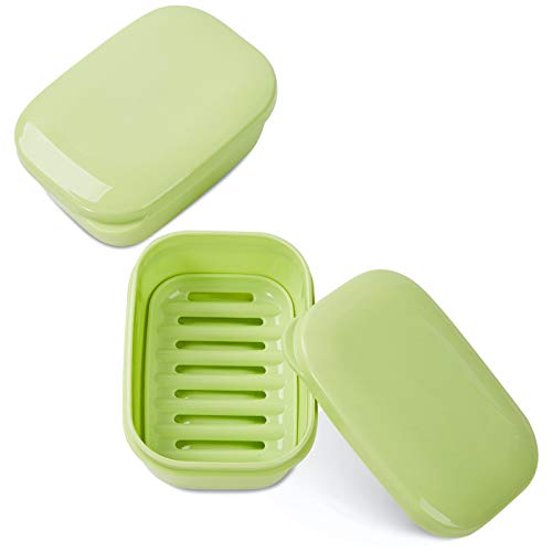 2PCS Portable Soap Holder with Lid