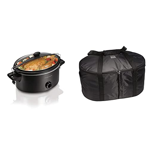 Hamilton Beach Portable Slow Cooker with Lid Lock & Insulated Bag