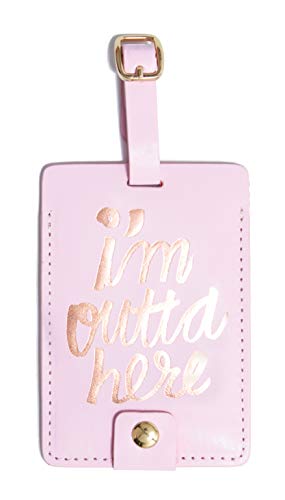 Ban.do Pink Travel Luggage Tag - I'm Outta Here