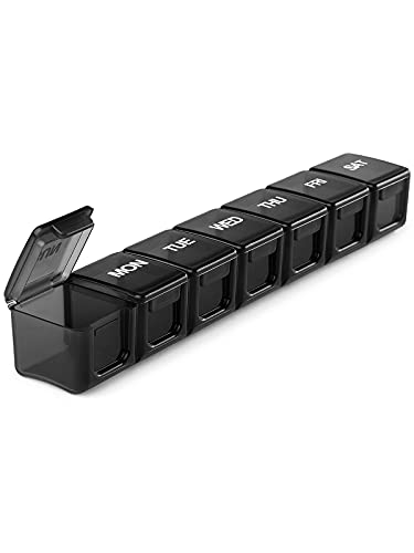 XL 7 Day Pill Organizer, BUG HULL Weekly Daily Pill Box Case XL 7 Day Pill Organizer, BUG HULL Weekly Daily Pill Box Case