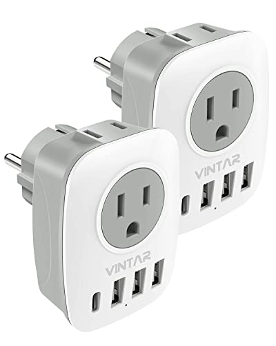 [2-Pack] Type E/F Plug Adapter