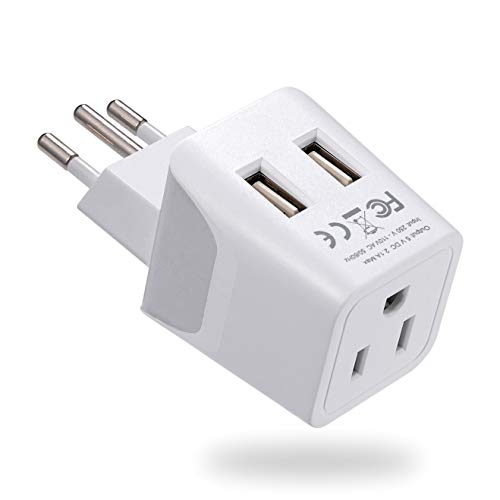 Ceptics Brazil Travel Adapter Plug With Dual USB