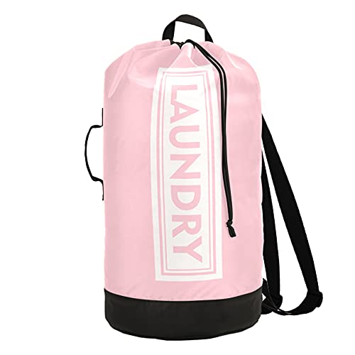 Pink Laundry Backpack - Durable, Waterproof, and Versatile