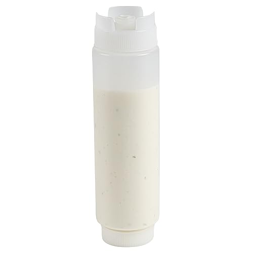 Tablecraft Clear LDPE Chef Squeeze Bottle with HDPE Cap, 4 Ounce