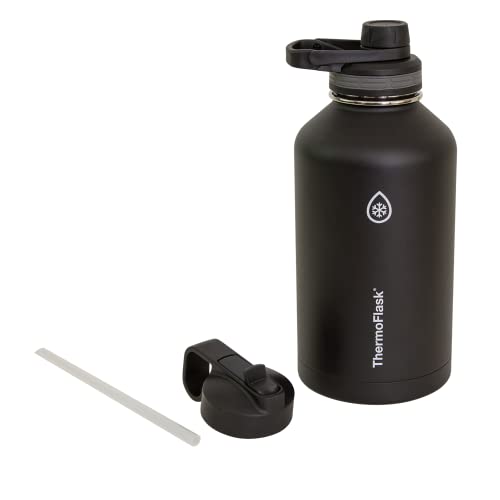 Thermoflask Insulated Water Bottle with Two Lids