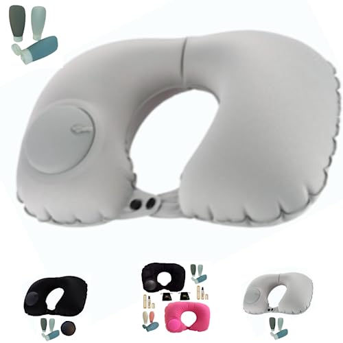Vorgato Luxury Inflatable Travel Pillow - 4pc Travel Set