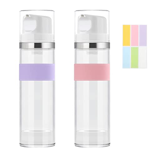 IOOROSE Airless Pump Bottles 150ml (Clear, 2 Pack)