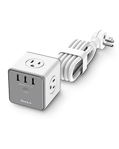 Compact Power Strip with USB Port