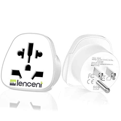 LENCENT World to US Plug Adapter