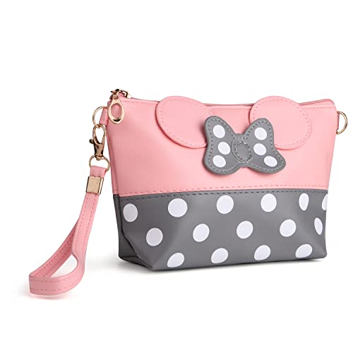 Cute Travel Makeup Handbag with Mouse Ears and Bow-knot