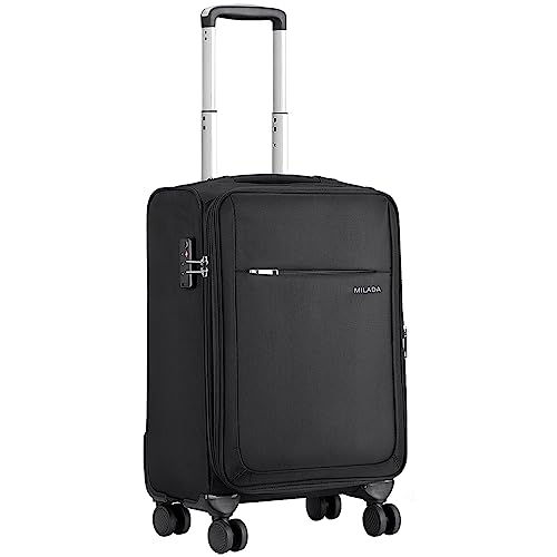 MILADA Softside Expandable Carry on Luggage