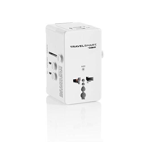 Conair Travel Plug Adapter with 2 USB Ports