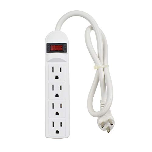 J.VOLT 4 Outlet Power Strip Surge Protector