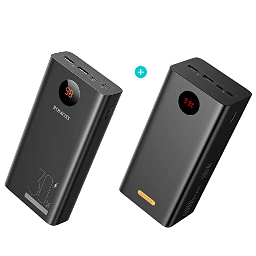 ROMOSS Large Power Bank 60000mAh and 30000mAh PD30w Battery Bank Fast Charging