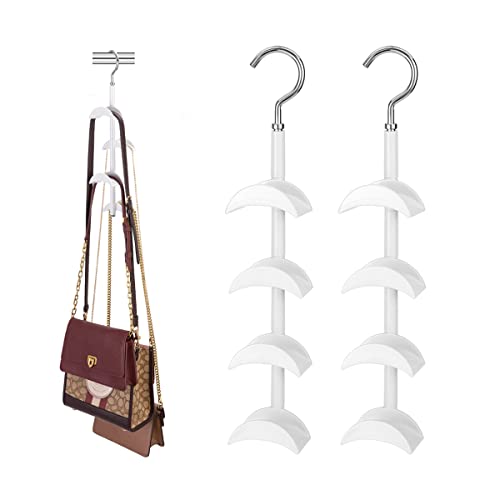 Rotating Handbag Hanging Hook - Closet Organizer, 4 Hooks, 2 PCS Rotating Handbag Hanging Hook - Closet Organizer, 4 Hooks, 2 PCS