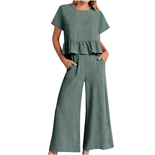 XpigPq Women's Cotton Linen Lounge Sets