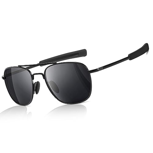 SUNGAIT Men's Military Style Aviator Sunglasses