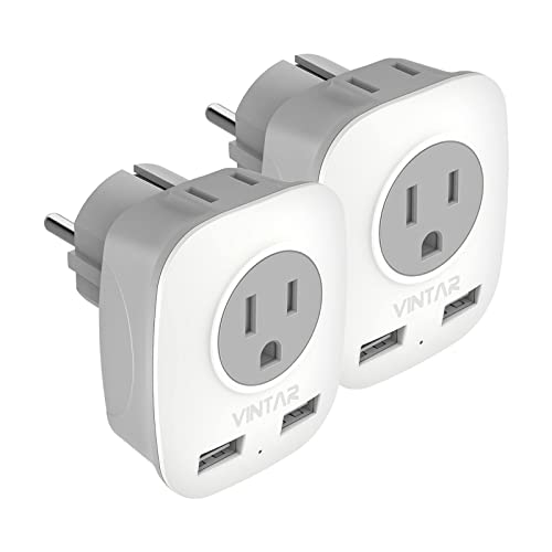 [2-Pack] Type E/F Germany European Travel Adapter