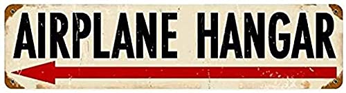 Vintage Airplane Hangar Tin Sign