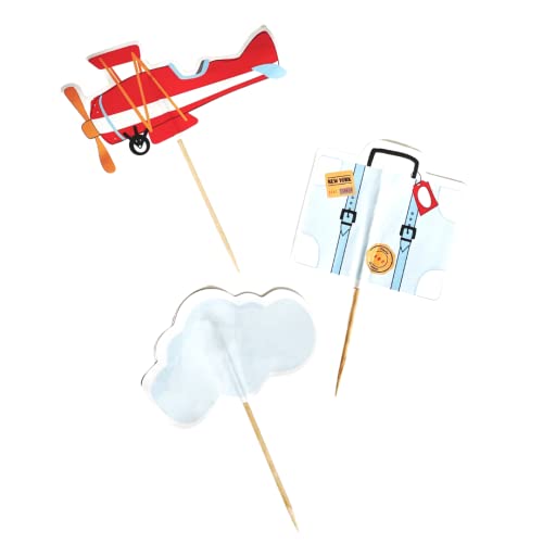 Airplane Party Toppers - Set of 12