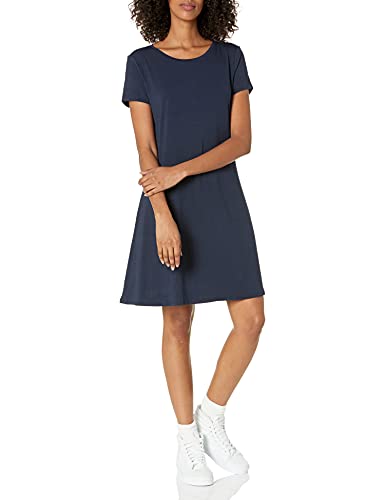 Women's Short-Sleeve Scoop Neck Swing Dress