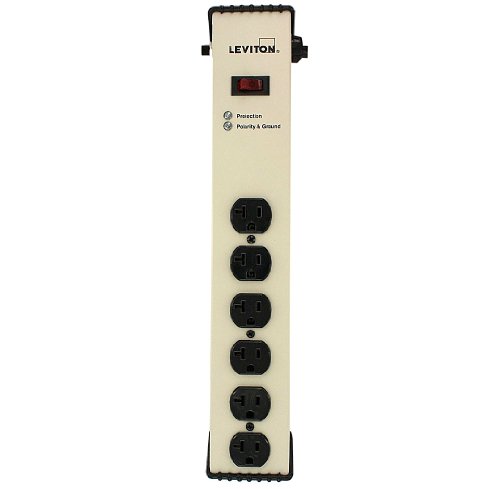 Leviton 5100-IS2 Surge Protected 6-Outlet Strip