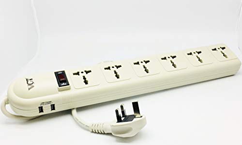Power Strip Surge Protector with 2-USB Ports and 6 Universal Outlets