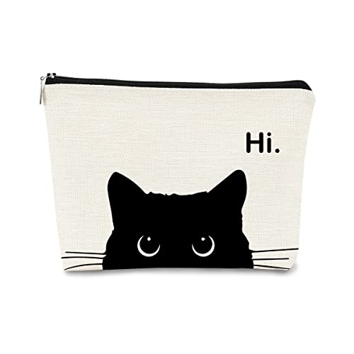 BARPERY Cat Hi Black Cat Kitty Kitten Cats Eye Makeup Bag