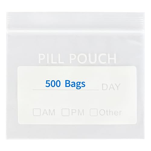 500Pcs Pill Pouch Bags - Portable Pill Organizer for Travel