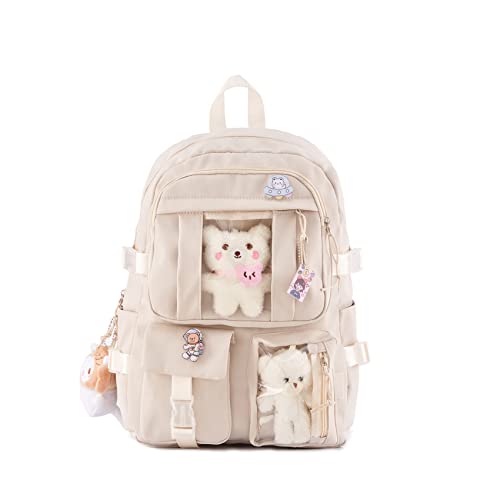 Kawaii Backpack for School Girls with Accessories