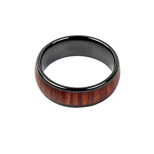 Wood Inlay RFID Engagement Ring