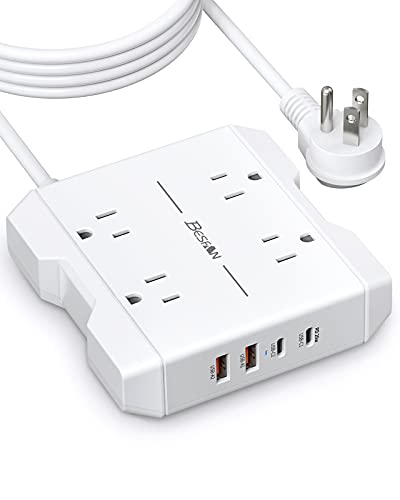 BESFAN Small Power Strip with USB C