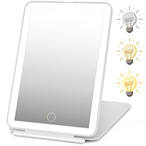 Rechargeable Travel Makeup Mirror with LED Lights