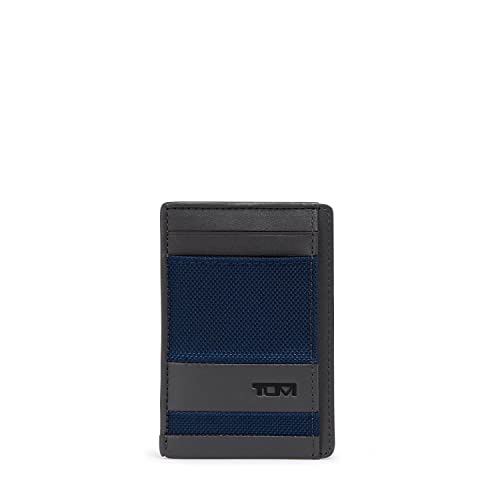 TUMI Alpha SLG Money Clip Card Case (Navy/Grey)