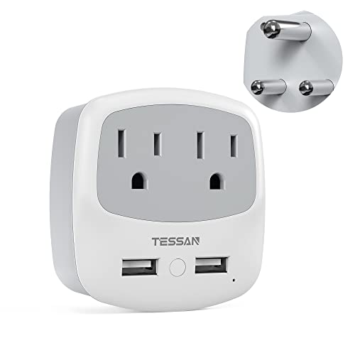 TESSAN South Africa Adapter with 2 USB Charger