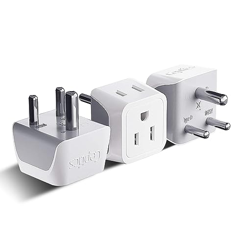 Ceptics US to India Plug Adapter