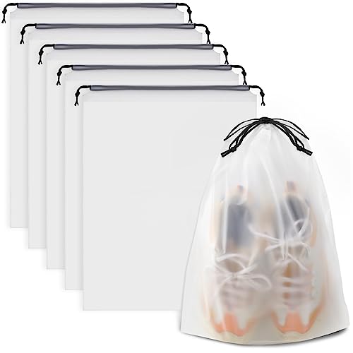 COIDEA Travel Shoe Bags, 5 PCS Large Transparent Shoe Storage Pouch