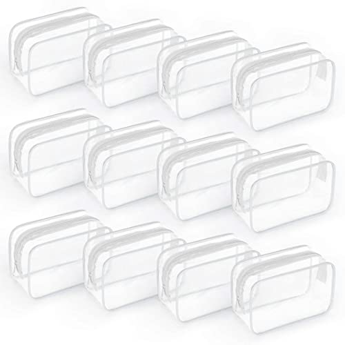 TISRATOK 12 PCS Clear Toiletry Bag
